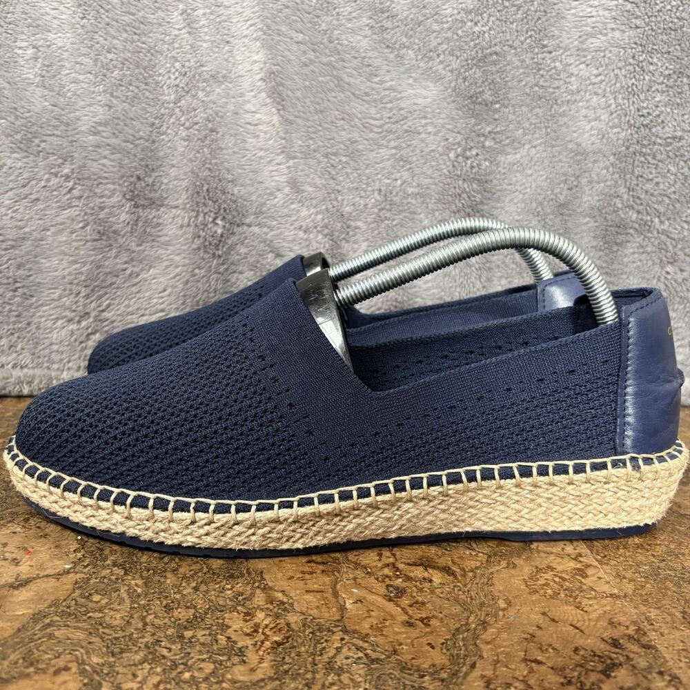 Cole Haan Grand.OS Navy Knit Espadrille Slip On Shoes Womens 11 Casual Loafers